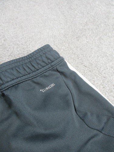 Adidas Track Pants Youth XL Gray White Stripes Tapered Leg * - Picture 17 of 17