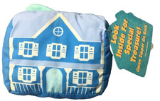 Bear In the Big Blue House w Moon Plush Treasure Keep Clip On Key Ring NWT