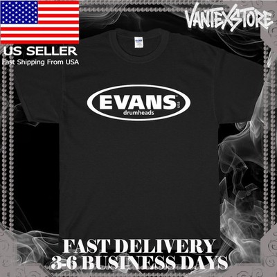 NEW SHIRT EVANS DRUMHEADS LOGO MEN'S T-SHIRT FUNNY AMERICAN USA SIZE S-5XL