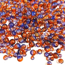 Glass Beads for Jewelry Making, 315Pcs Crackle Round 6/8/10mm Crystal Beads for