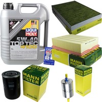 Inspektionspaket 5L Liqui Moly Top Tec 4100 5W-40 FüR Audi A4 Cabriolet 1.8 T