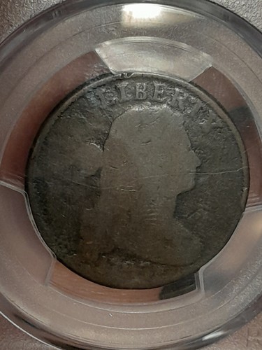 1797 Draped Bust Large Cent Gripped Edge PCGS AG03 - Picture 2 of 6