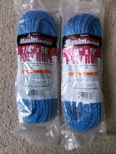 Two Sealed HaulMaster 1/4'' x 50' Poly Rope Packages