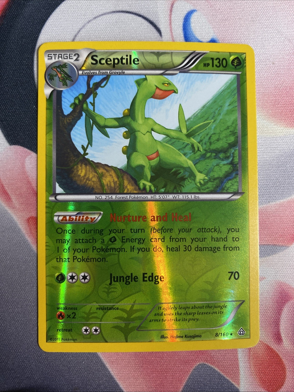Sceptile 8/160 Reverse Holo Primal Clash XY LP Condition