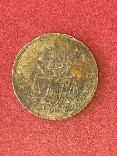 1872 Zs 50 Centavos - zeitgenössische Fälschung, vz Details, Felgenbeulen & Kratzer - Bild 1 von 10