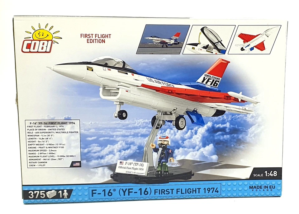 Cobi Bricks 1/48 Scale 5892 - 1974 F-16 (YF-16) First Flight Aircraft - USA - Image 2 of 4