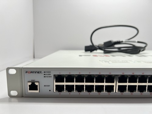 Fortinet Fortiswitch FS-448D-FPOE 48Port Gigabit Ethernet Managed/Tested W Cable - Picture 2 of 14