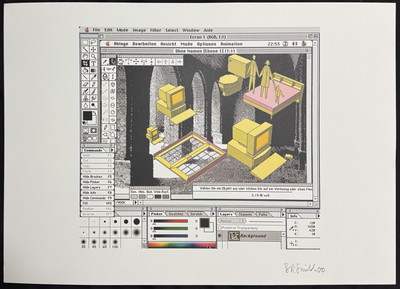 Brian Reffin Smith, Computer Art, Color Offset Print, 2000, Hand Signed & Dated