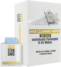 Quick Shoe Cleaning Wipes - Dual Textured Individually Wrapped Sneaker Cleaner W