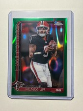 Michael Penix Jr 2025 Topps Chrome Green Lava Refractor #/99 Atlanta Falcons