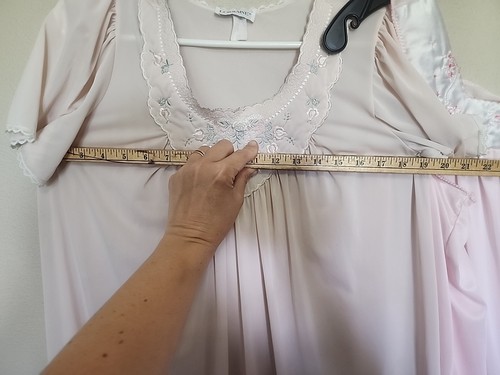 Lotto Vintage JC Penney Maxi Baby Doll Sissy Camicia da Notte Pizzo Ricamo Lorena - Foto 19 di 19