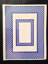 Mrs.Grossman's"BLUE CHECKER FRAME"Sticker Aprox:Lg.5.5"x7-1/4" & Sm.2.5"x 3-3/4"