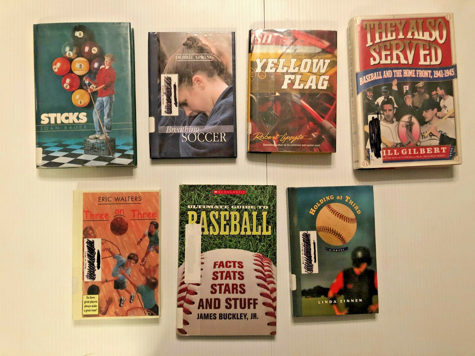 Sport Novels Bundle of 7 hardcover / Paperback Books, Baseball, Soccer