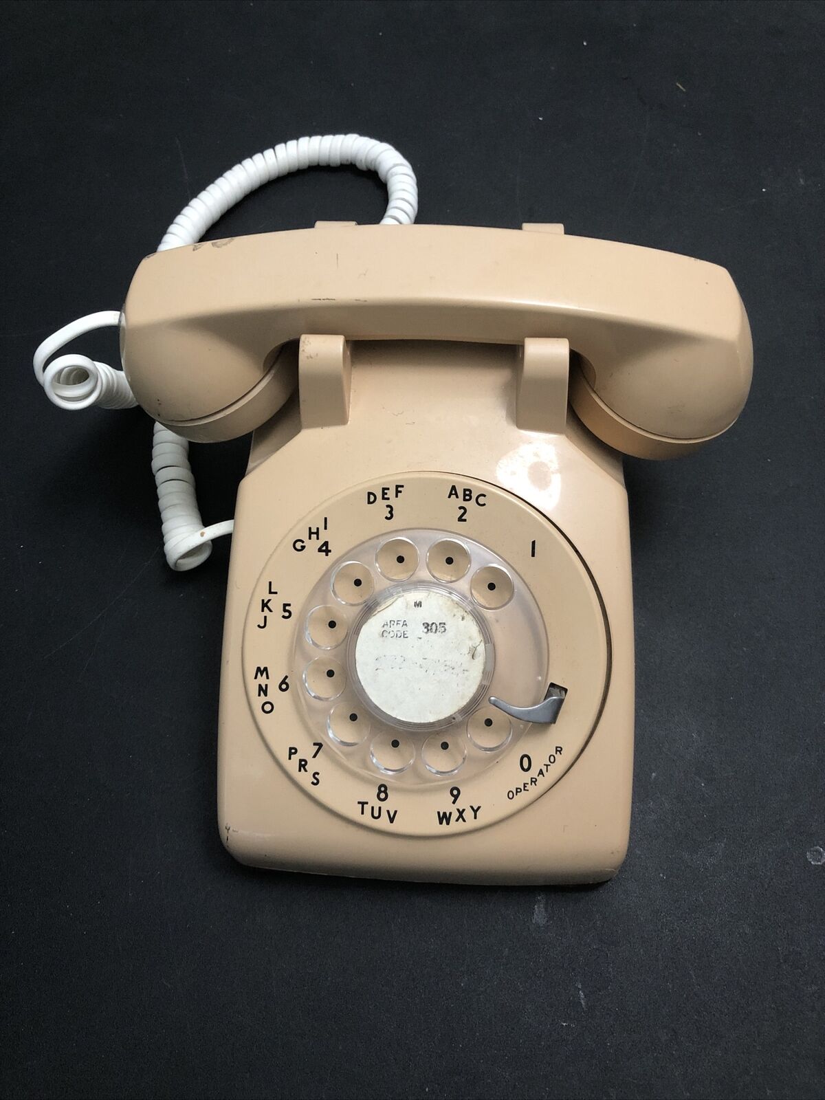 VINTAGE BELL SYSTEM WESTERN ELECTRIC Tan ROTARY PHONE