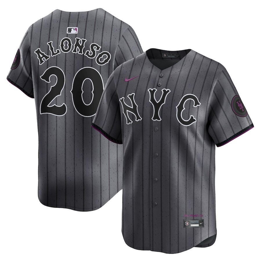 Nike ニューヨーク・メッツ ジャージ アロンソ 20 New York Mets Pete Alonso #20 Nike Gray 2025 City Connect
