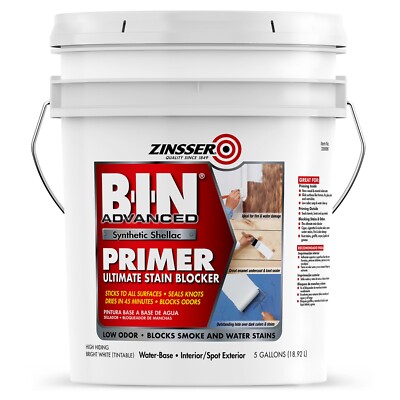 Zinsser BIN Advanced White Primer and Sealer For All Surfaces 5 gal
