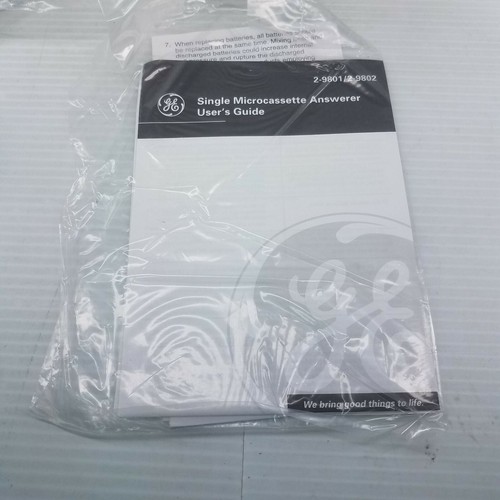 GE Single Cassette Answerer Answering System Model 2-9802 - Picture 5 of 10