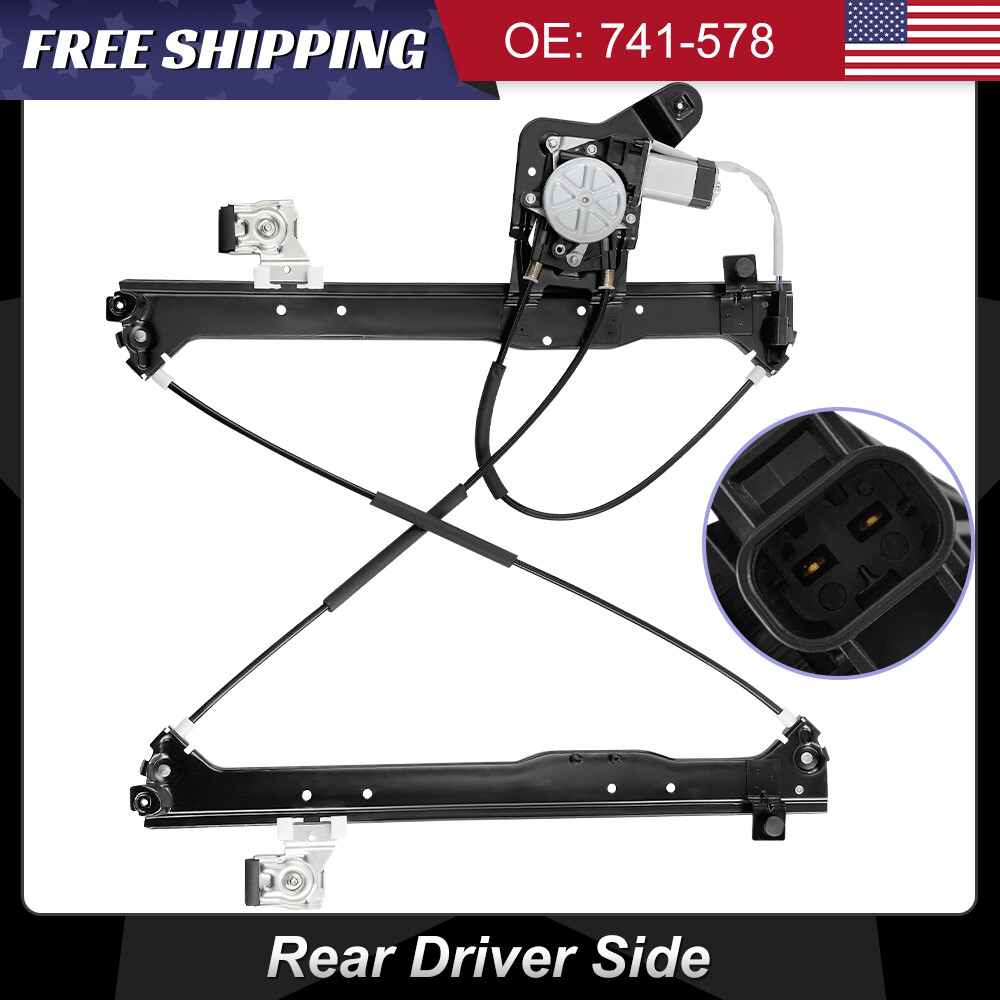 Rear Driver Side Power Window Regulator Motor for GMC Yukon Silverado 1500 2500