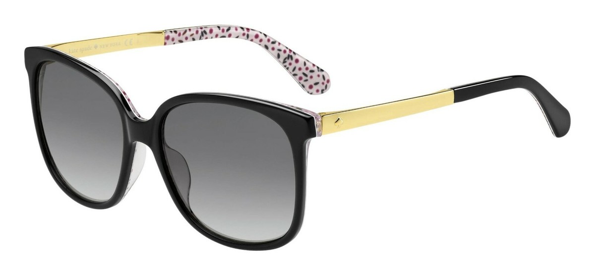 Kate Spade KS Mackenzee Sunglasses 0uyy Black Pattern Red  display picture 3