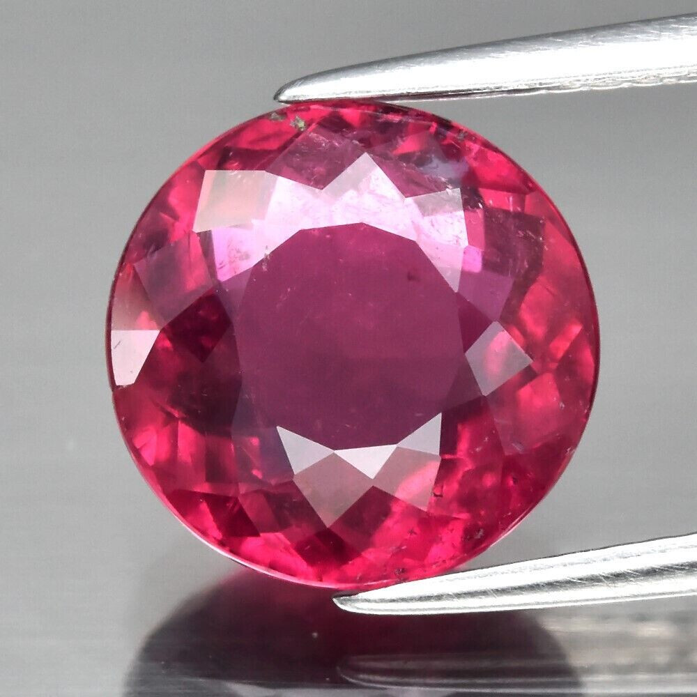 Tourmaline rose rond facetté 3,22Cts pierre précieuse naturelle pour bijou