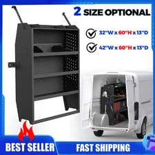 32''W/42''Wx60''Hx13''D Mid/High Roof Steel Van Shelving Fit Ford Transit,GM, NV