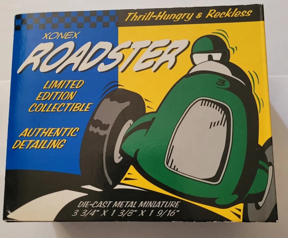 Vintage 1950s Xonex Roadster Die-Cast Metal Open Wheel Race Car NIB