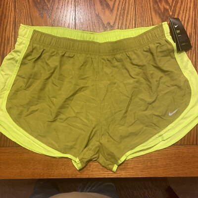 Nike Womens Tempo Brief-Lined Green Running Shorts, 831558-389 XXL