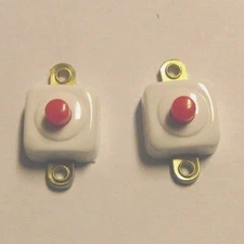 Pushbutton switch dollhouse bell 10 pieces square white Kahlert 67661
