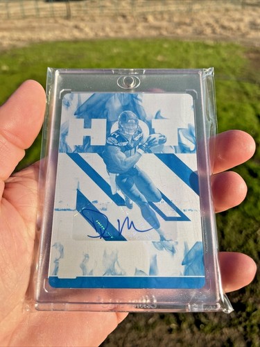 DK METCALF 2019 Plates & patches CYAN printing plate 1/1 AUTO white hot rookies - 第 4/4 張圖片