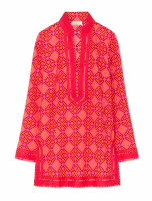TORY BURCH リゾートチュニック Tory Burch Tory Tunic S Caftan Resort Swim Cover Up Blue | eBay