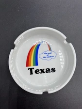Vintage Pop Art RETRO Pride Ashtray TEXAS The End of the Rainbow