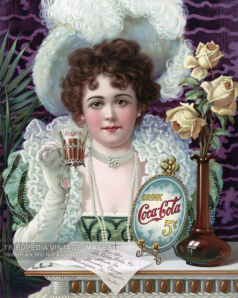 Drink Coca-Cola 5¢ 1890s Advertising Poster 8x10 Art Print Coke