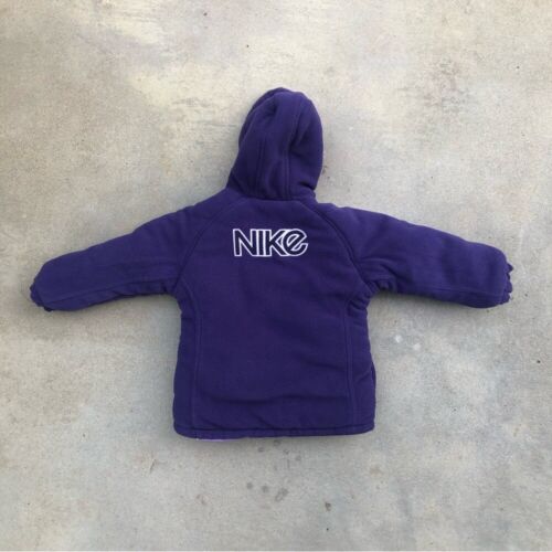 Vtg Nike Reversible Purple Polyester Nylon Zip-Up Winter Jacket - Size Youth 4T - Picture 6 of 16