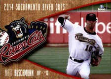 2014 Sacramento River Cats Brandt #4 Matt Buschmann Hartford Connecticut CT Card