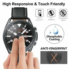 3-Pack Tempered Glass Screen Protector Film For Samsung Galaxy Watch 3 41mm 45mm