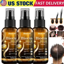 Biotin Hair Growth Spray Anti Hair Loss Fast Regrowth Scalp Treatment Serum US