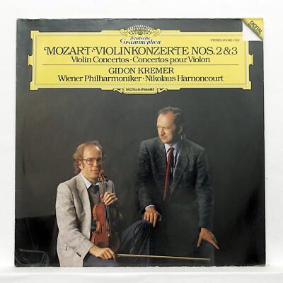 KREMER ⸺ MOZART violin concertos nos.2 & 3 ⸺ DGG 415482-1 LP EX+