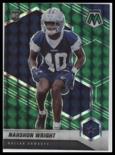2020 Panini Mosaic RC Rookie #349 Nahshon Wright Prizm Green