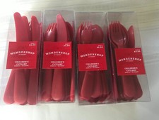 Lot Of 4 Packages Wondershop Childrens Red Heavy Duty Utensils