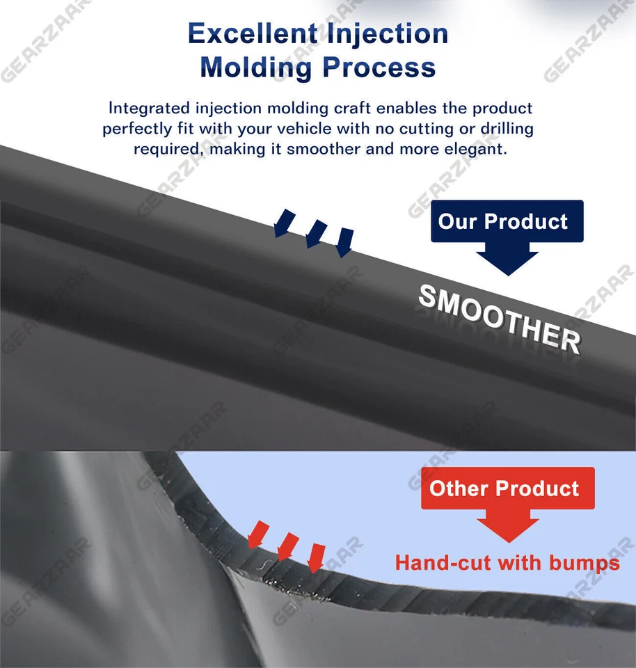 For Toyota Sienna 2011-2020 Window Visors Vent Sun Shade Rain Deflector Guards - Image 4 of 4