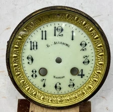 E Alleaume Vierzon French Mantel Clock Dial Bezel And Glass