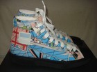 100% AUTHENTIC NEW MEN PRADA COMIC PRINT GARBARDINE HIGH TOP SNEAKERS 8/US 9 — photo 7