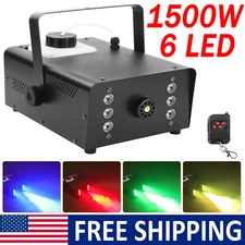 1500W Fog RGB 3in1 6 LED DJ Smoke Machine Stage Show Decor + Wireless Remote US