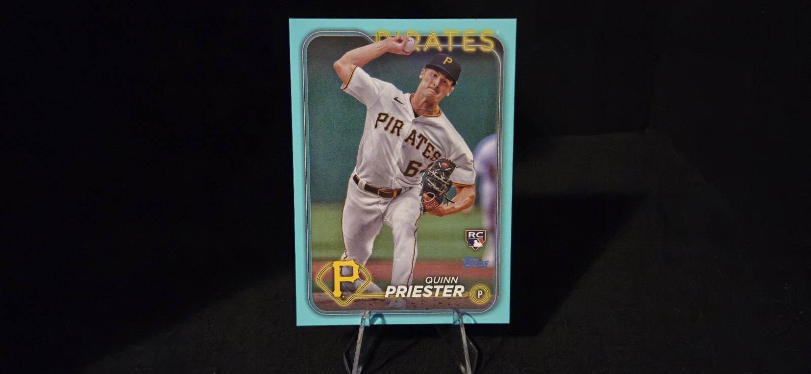 2024 Topps Series 1 Quinn Priester #93 Rookie Aqua Fanatics Pittsburgh Pirates