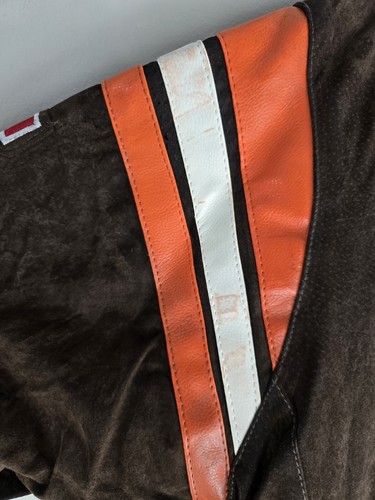 🔥Cleveland Browns Jacket Leather Suede Bomber NFL Football Mens GIII Sz XL - Picture 13 of 17