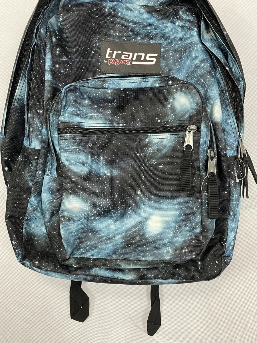 Trans Backpack By JanSport Blue Cosmic Galaxy Print Laptop Sleeve