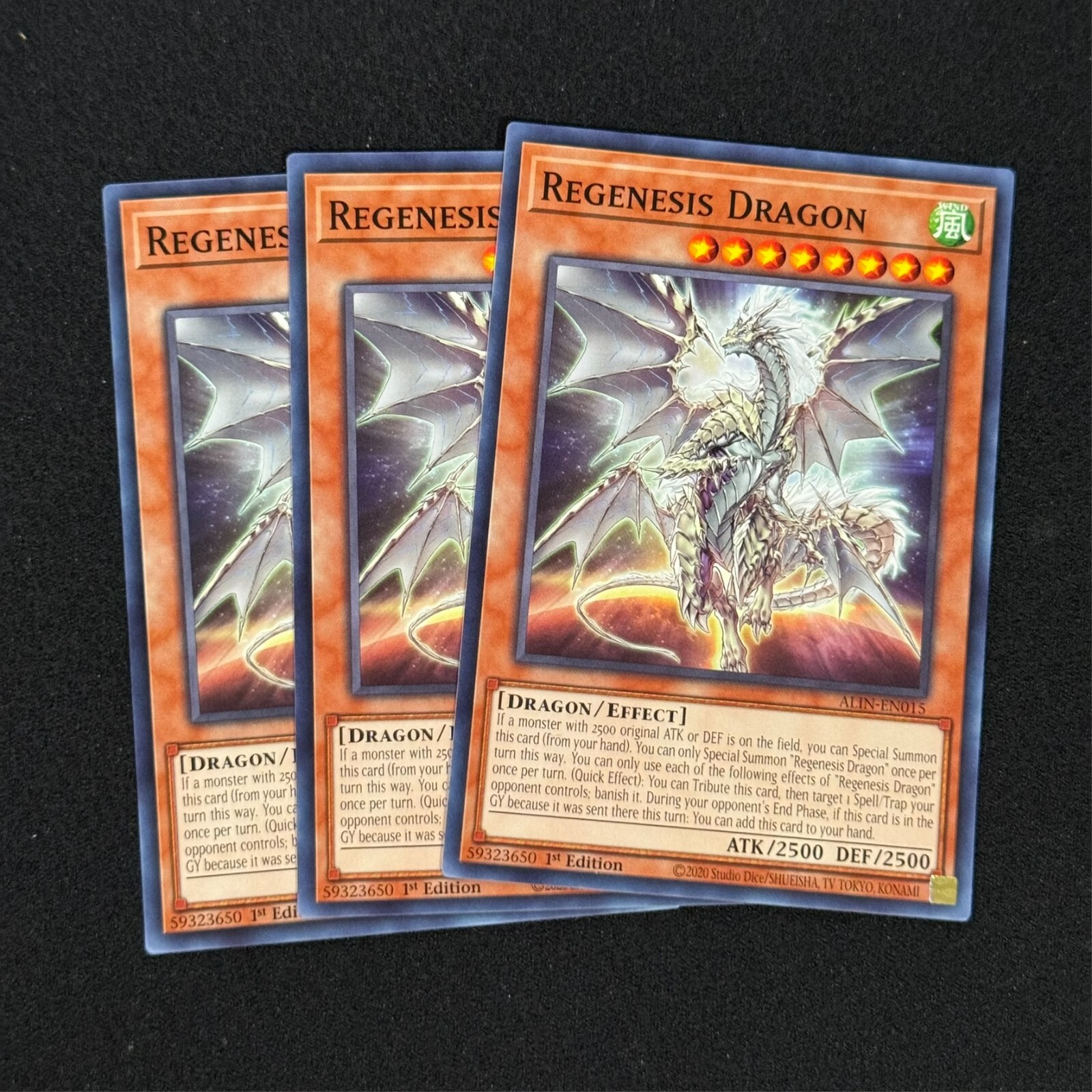 3x Regenesis Dragon ALIN-EN015 Ultra Rare Battle Card