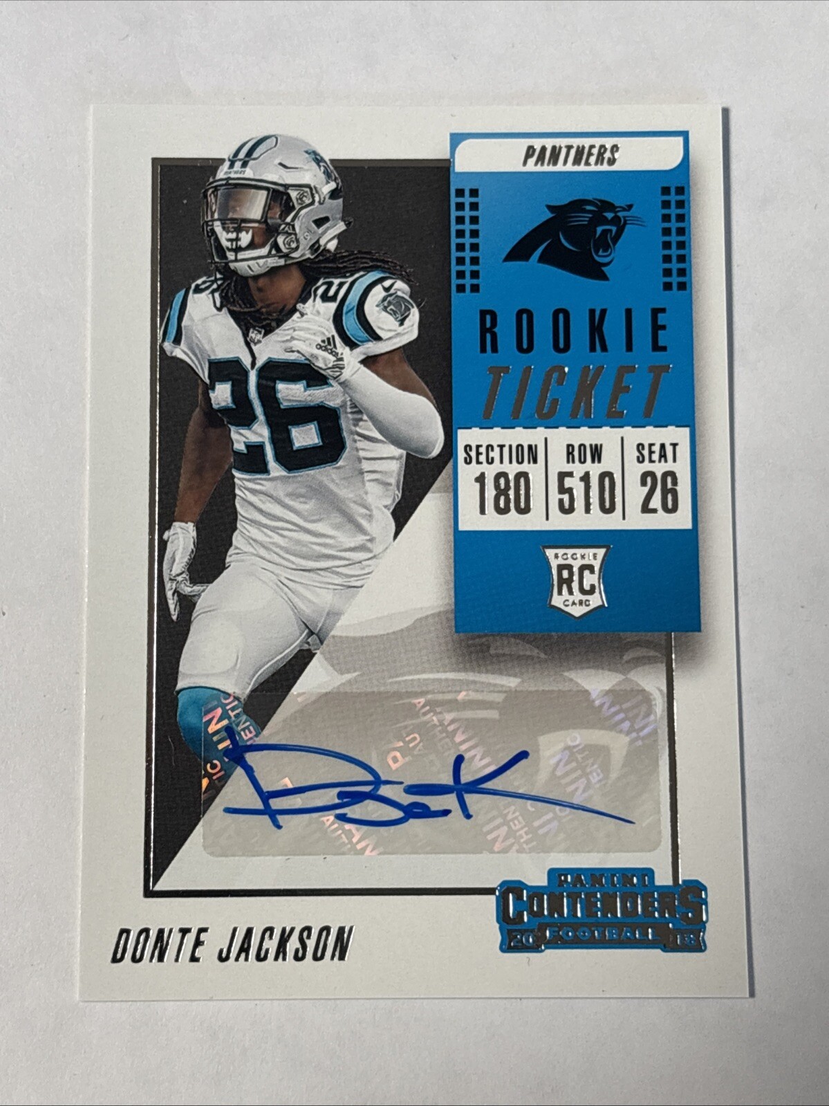 2018 Panini Contenders Donte Jackson Rookie Auto #161 Panthers Steelers🔥🔥📈