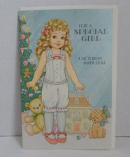 VINTAGE 90's AGC Vicky the Victorian Doll Girl Christmas Paper Doll Card - NEW!