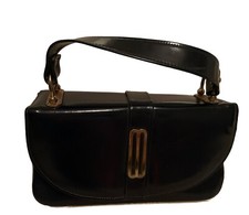 Vintage an Air Step Handbag Retro 50s 60s Mad Men Style Top Handle Small Satchel